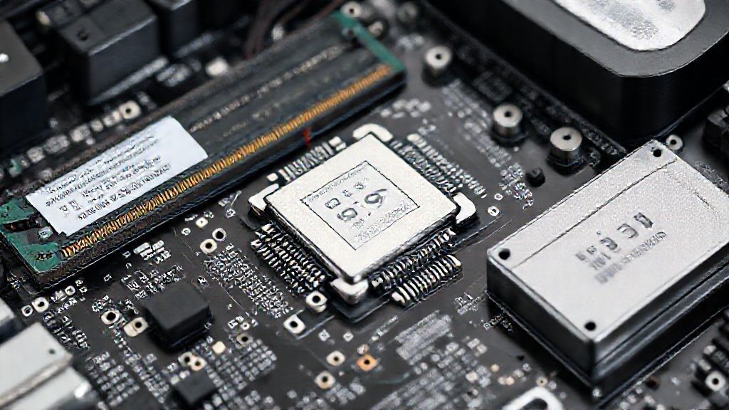 An image showcasing various internal computer components such as RAM modules, a CPU, and an SSD/HDD, representing potential hardware failure points, close-up shot photorealistic 4k","originalPrompt":"An image showcasing various internal computer components such as RAM modules, a CPU, and an SSD/HDD, representing potential hardware failure points, close-up shot photorealistic 4k